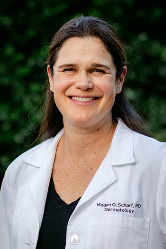 Megan O. Scharf, MD, with Carolina Dermatology of Greenville