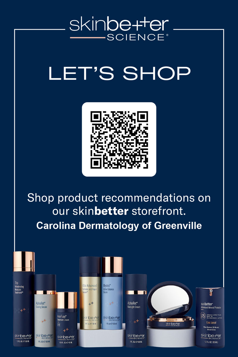 SkinBetter Storefront for Carolina Dermatology of Greenville graphic